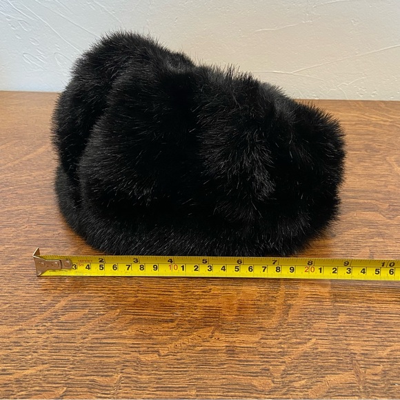 VINTAGE FAUX FUR BROWN LUXURY CHIC WINTER WOMENS NORDIC RETRO HAT - Picture 3 of 10